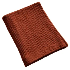 Serviette de bain gaze de coton (90 x 150 cm) Gaïa Terracotta