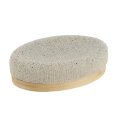 Set d'accessoires salle de bain effet Maille Beige