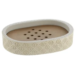 Set d'accessoires salle de bain gravé Casablanca Naturel