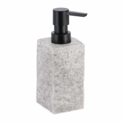 Set d'accessoires salle de bain Effet Pierre Gris