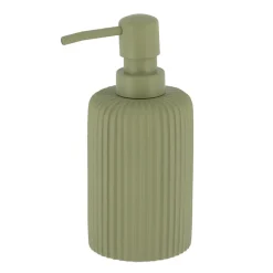 Set d'accessoires salle de bain résine Strié Vert kaki