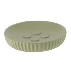 Set d'accessoires salle de bain résine Strié Vert kaki