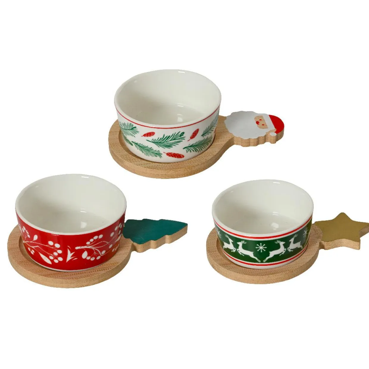 Set de 3 bols à tapas (D15 cm) Magie de Noël Multicolore