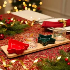 Set à tapas 7 pièces en porcelaine (10 x 33 cm) Christmas time Multicolore