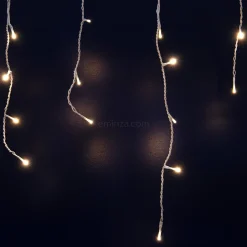 Stalactite lumineuse 20 m 490 LED câble blanc Stars Blanc chaud