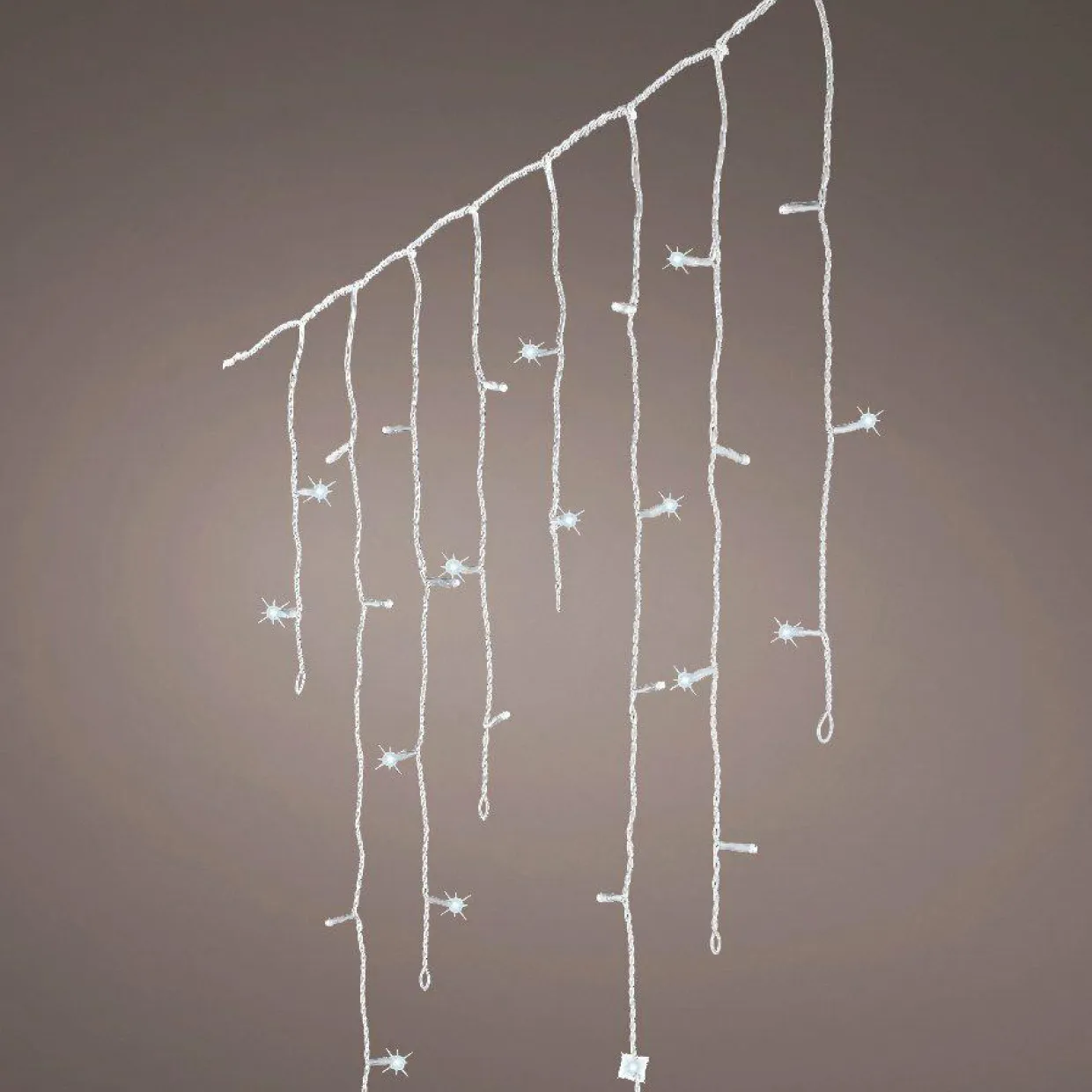 Stalactite lumineuse 17,80 m 720 LED câble transparent Stars Blanc froid