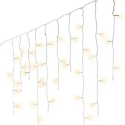 Stalactite lumineuse 7,50 m 175 LED câble blanc Stars Blanc chaud