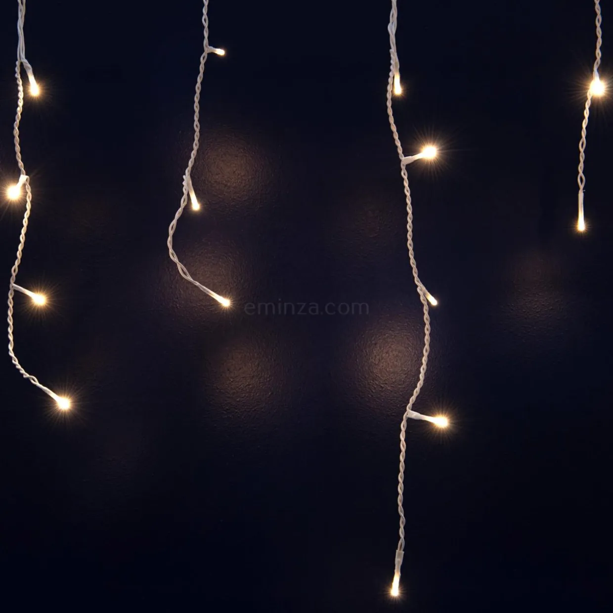 Stalactite lumineuse 7,50 m 175 LED câble blanc Stars Blanc chaud