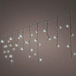 Stalactite lumineuse 11 m 259 LED câble noir Stars Blanc froid