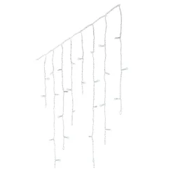 Stalactite lumineuse 20 m 490 LED câble transparent Stars Bicolore Blanc froid et bleu