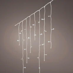 Stalactite lumineuse 20 m 490 LED câble transparent Stars Bicolore Blanc froid et bleu