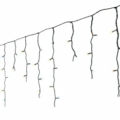 Stalactite lumineuse 20 m 490 LED câble noir Stars Bicolore Blanc chaud et froid