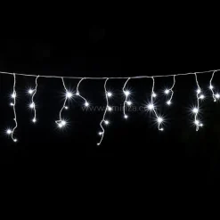 Stalactite lumineuse 11 m 259 LED câble blanc Stars Blanc froid