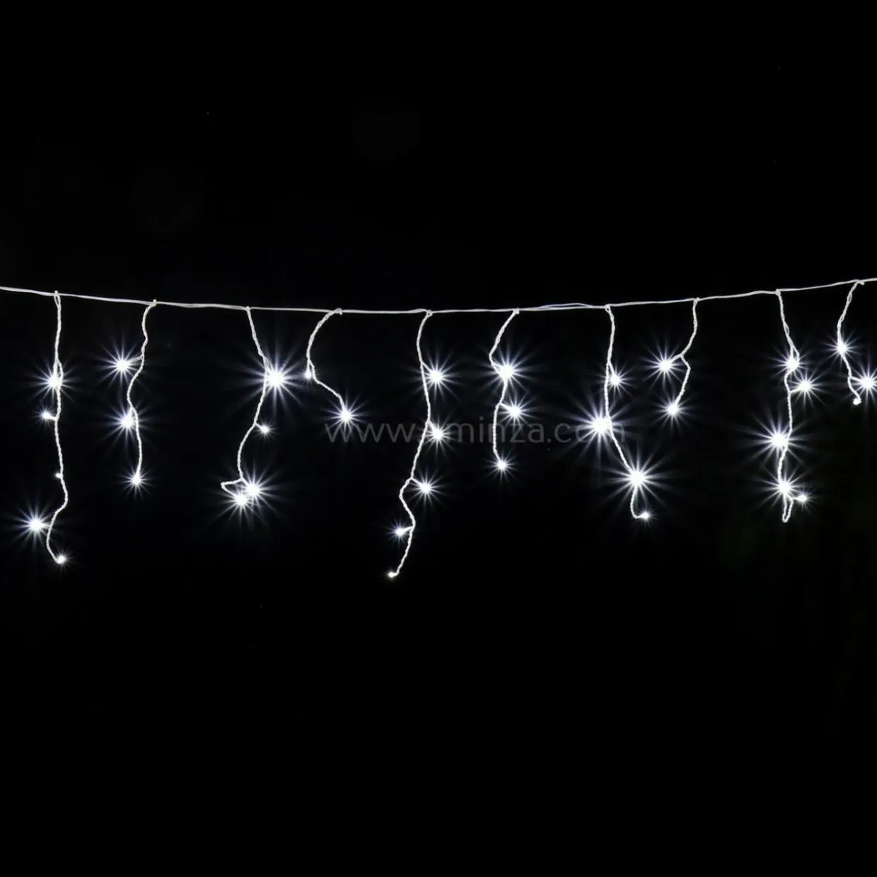 Stalactite lumineuse 11 m 259 LED câble blanc Stars Blanc froid