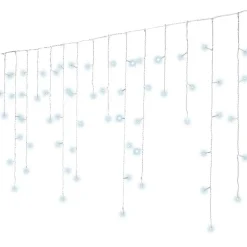 Stalactite lumineuse 11 m 259 LED câble blanc Stars Blanc froid