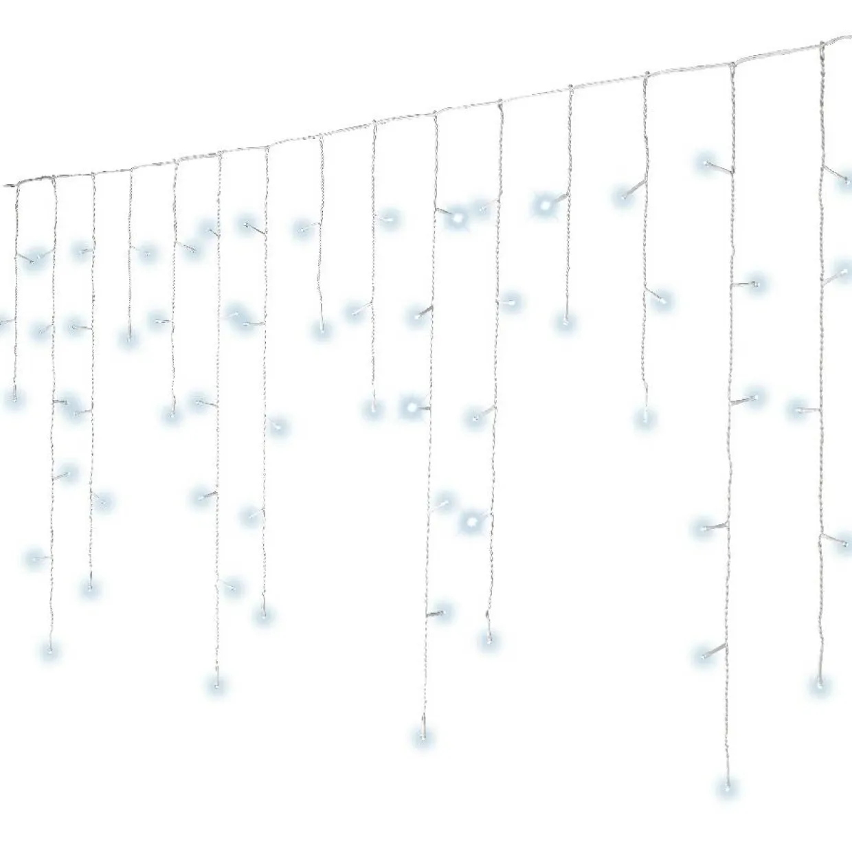 Stalactite lumineuse 11 m 259 LED câble blanc Stars Blanc froid