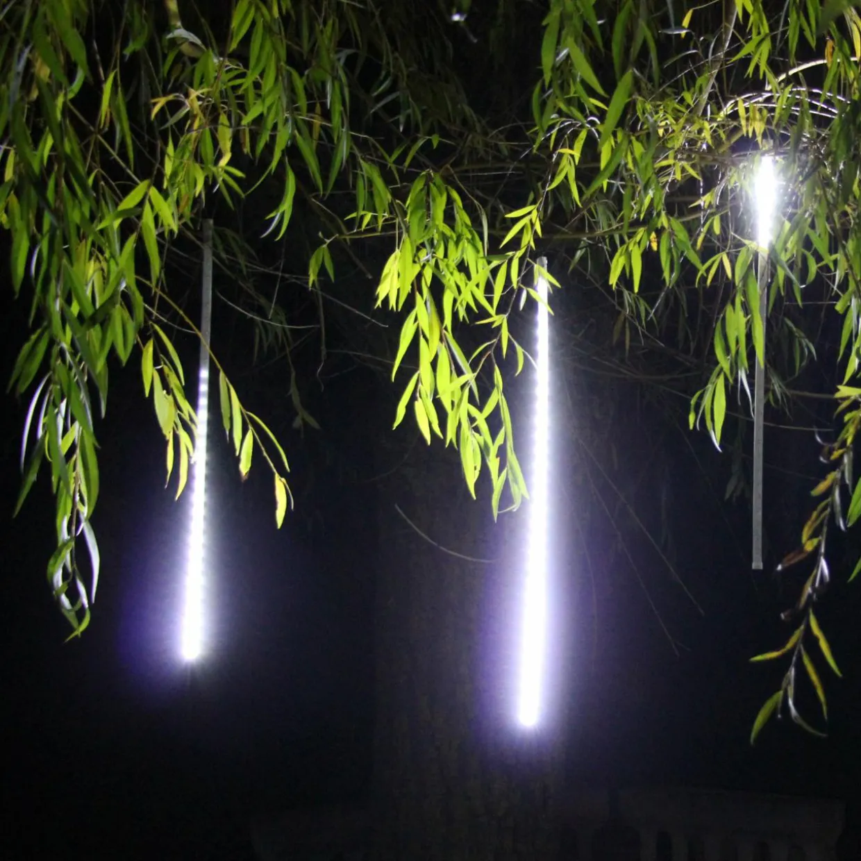 Stalactite lumineuse 6 m 210 LED Glaçons défilement Blanc froid