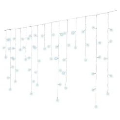 Stalactite lumineuse 30 m 900 LED Stars Grande hauteur XL Timer Blanc froid