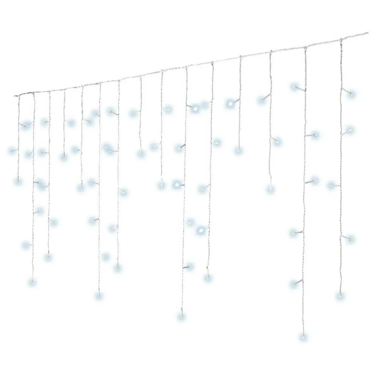 Stalactite lumineuse 30 m 900 LED Stars Grande hauteur XL Timer Blanc froid