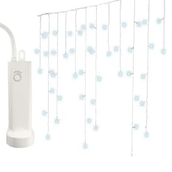 Stalactite lumineuse à piles 7 m 192 LED Durawise Blanc froid