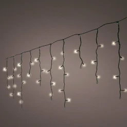 Stalactite lumineuse Solaire 11 m 259 LED Rechargeable Blanc chaud