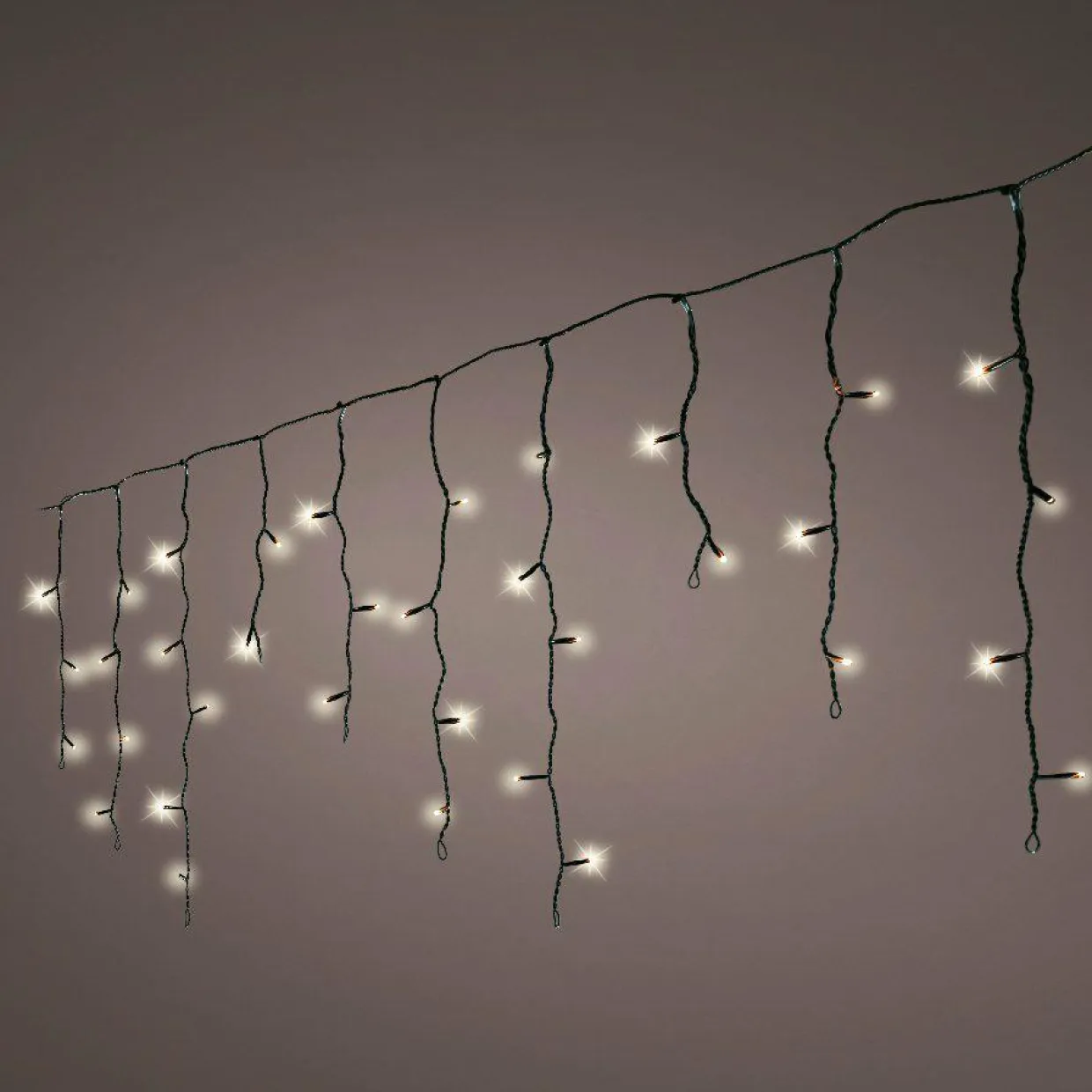 Stalactite lumineuse Solaire 11 m 259 LED Rechargeable Blanc chaud