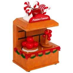 Stand lumineux et animé à piles (H11 cm) Pomme d'amour