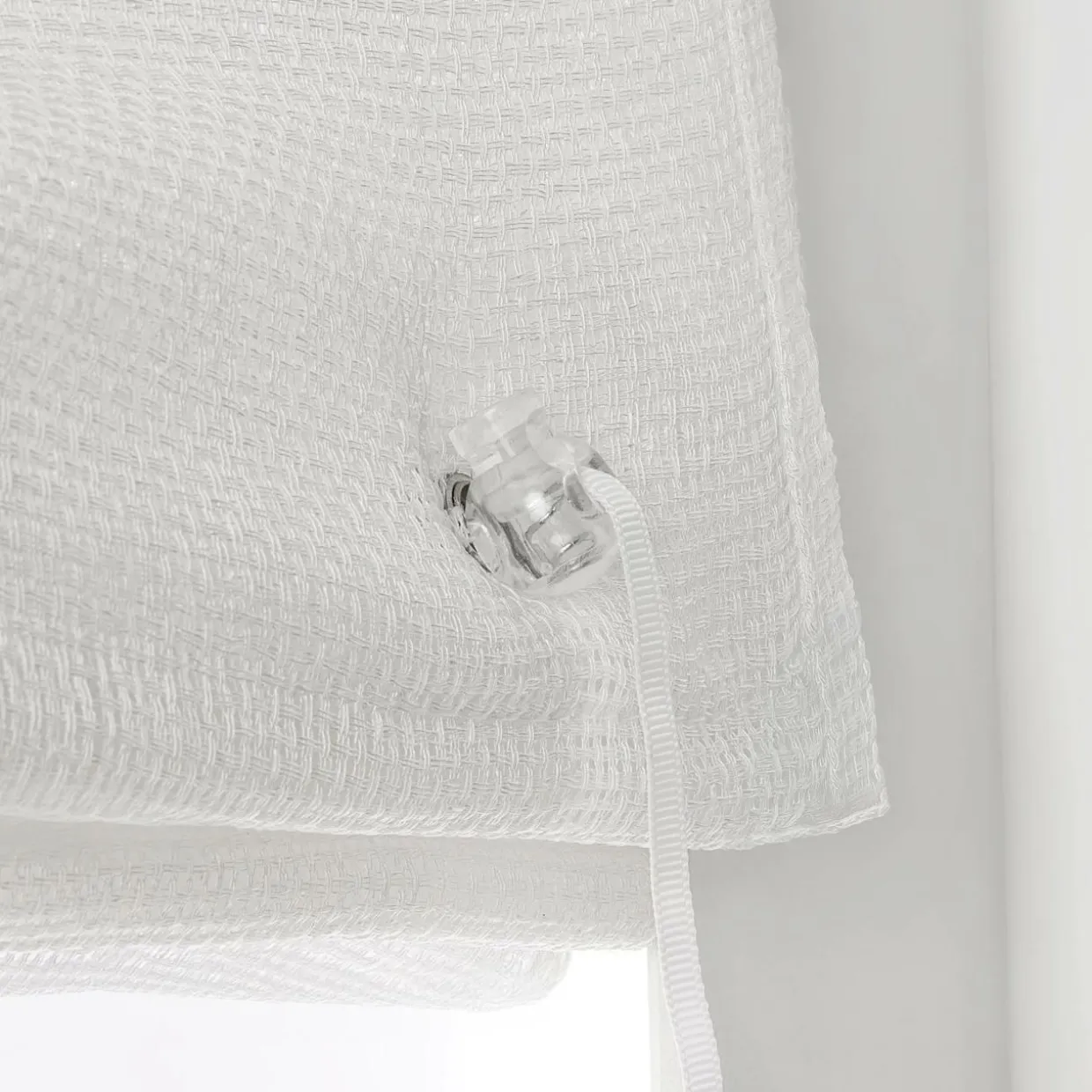 Store bateau passe tringle (45 x 180 cm) Luca Blanc