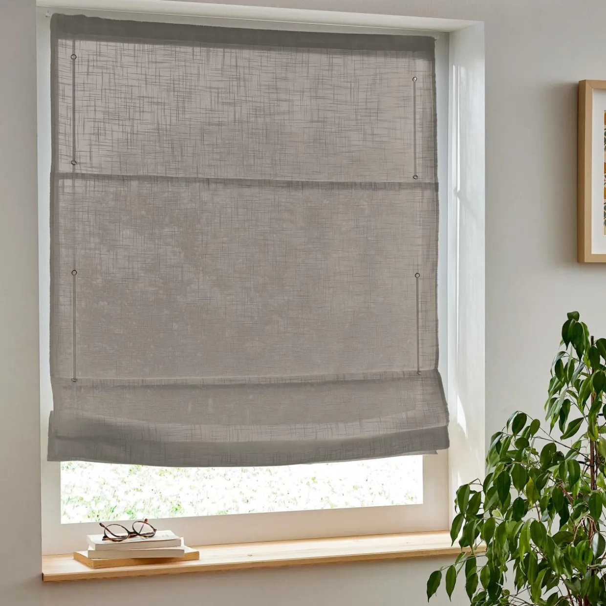 Store bateau passe-tringle (90 x 180 cm) Robin Taupe