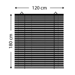 Store enrouleur à baguettes (120 x 180 cm) Bambou Marron