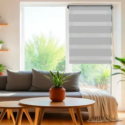 Store enrouleur Jour / Nuit (45 x 180 cm) Gris clair