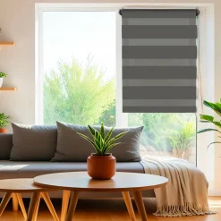 Store enrouleur Jour/Nuit (90 x 180 cm) Gris Anthracite