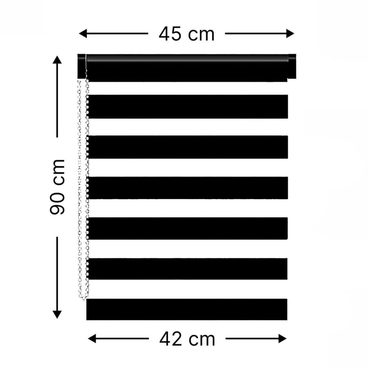 Store enrouleur Jour / Nuit (45 x 90 cm) Blanc
