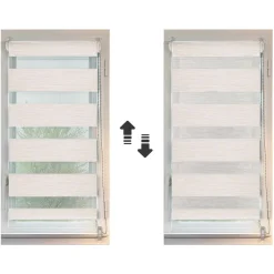 Store enrouleur Jour / Nuit (90 x H180 cm) Beige chiné