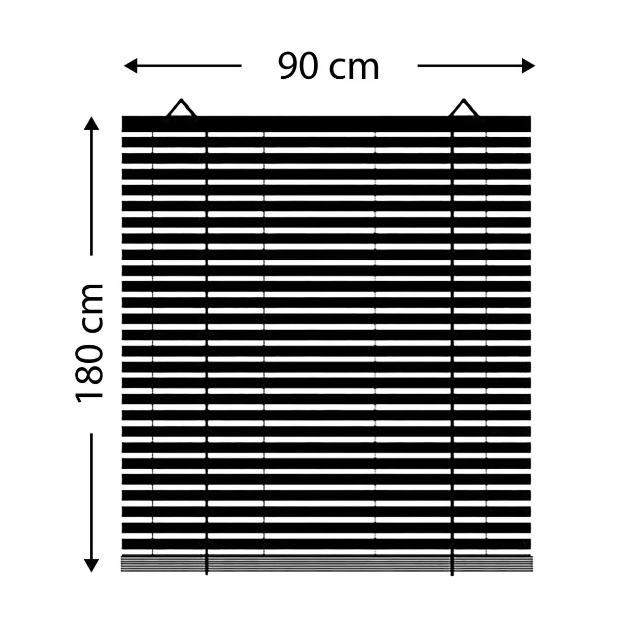 Store enrouleur à lattes (90 x 180 cm) Bambou Beige
