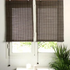 Store enrouleur à lattes (40 x 130 cm) Bambou Chocolat