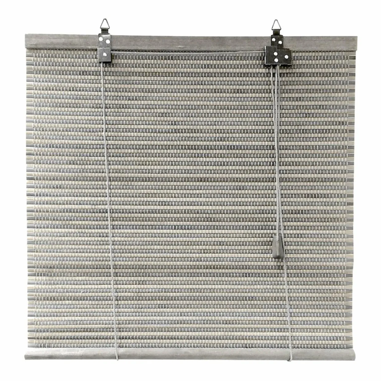 Store enrouleur à lattes (120 x 180 cm) Bambou Gris clair et gris foncé