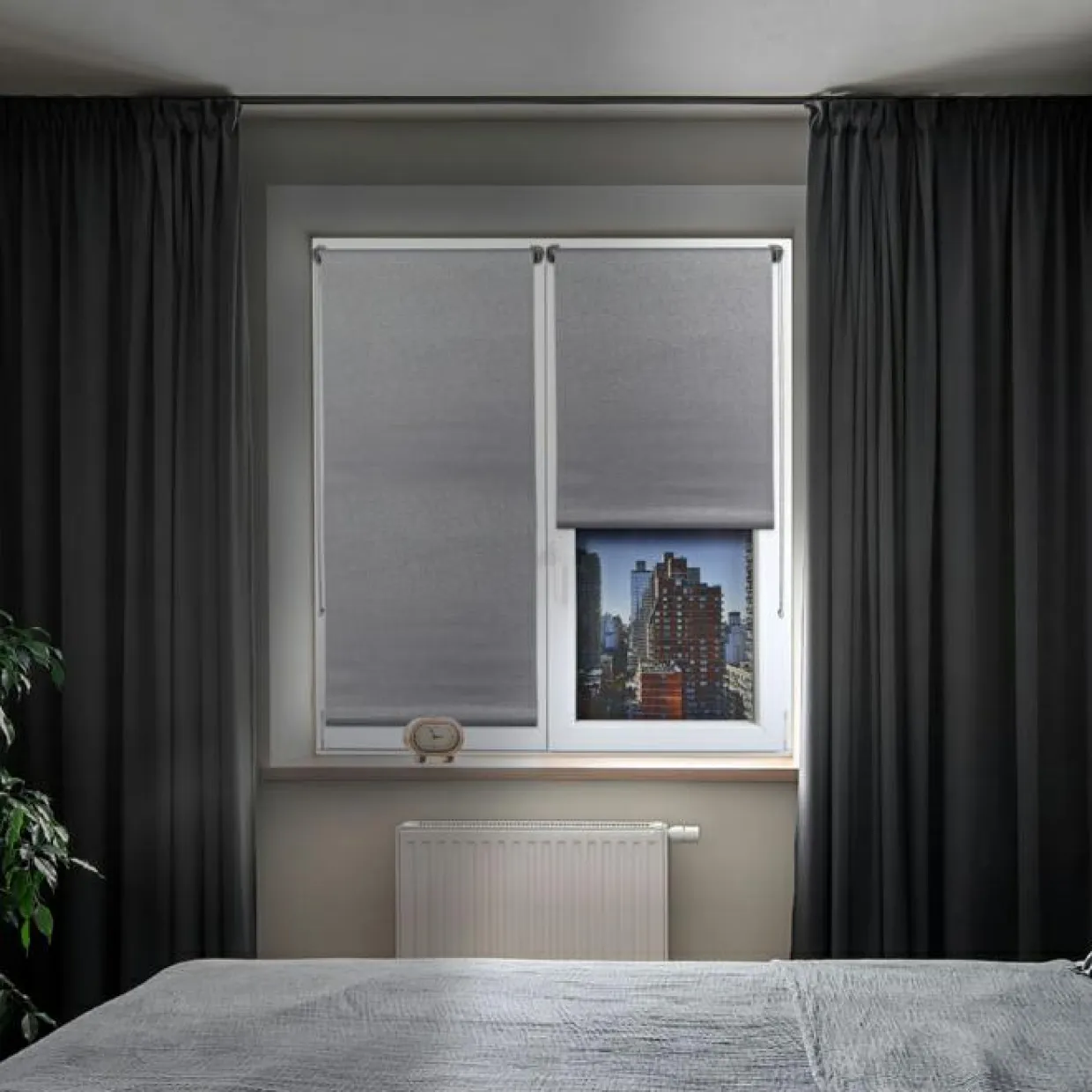 Store enrouleur occultant (90 x 180 cm) Lio Gris