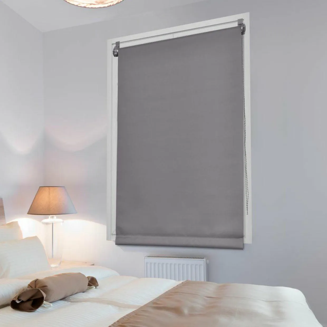 Store enrouleur occultant (45 x 90 cm) Uni Gris