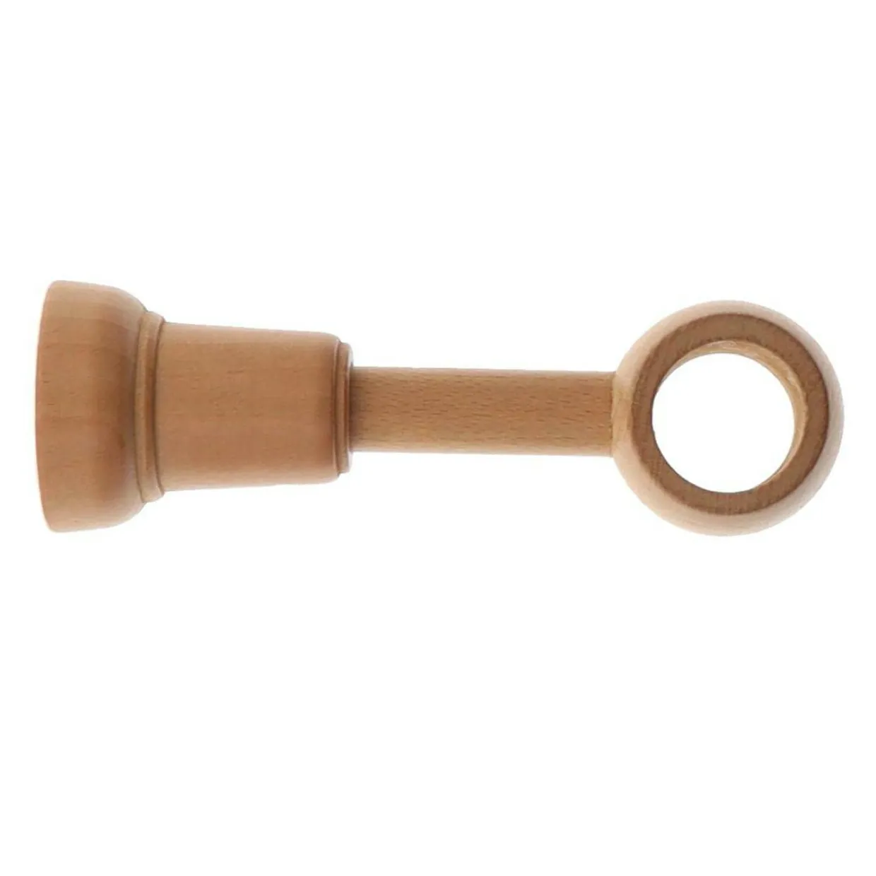 Support tringle extensible bois (L140 - 160 / D28 mm) Nils Beige Vernis