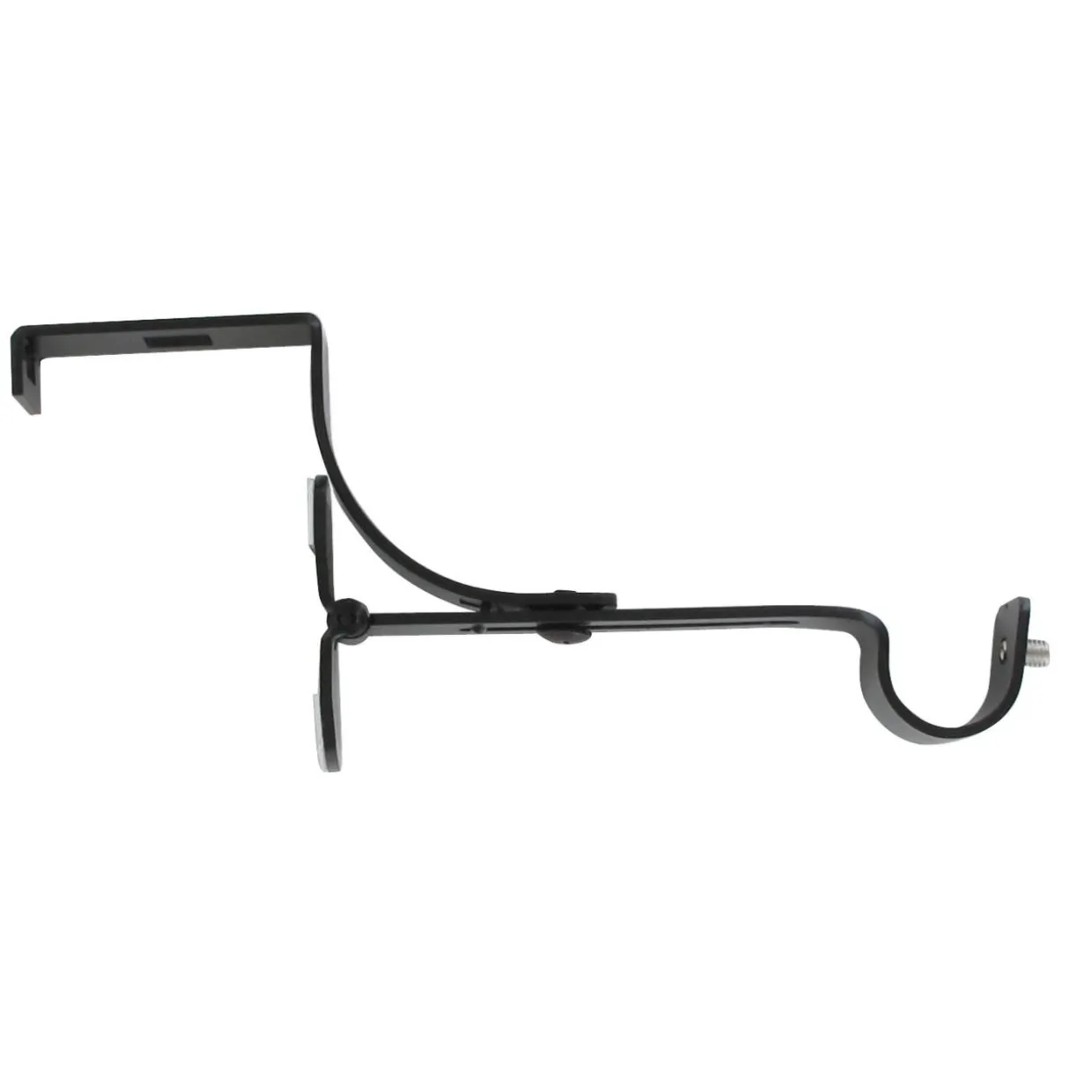Support à tringle pour caisson de volet roulant (L135 / D20 mm) Noir satiné
