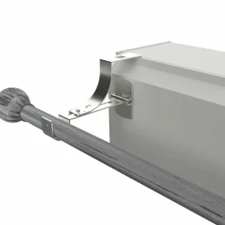 Support à tringle pour caisson de volet roulant (L135 / D20 mm) Noir satiné