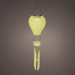 Suspension de jardin solaire LED (H56 cm) Montgolfière Verte