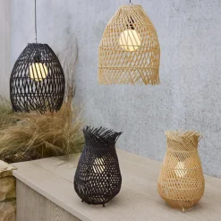 Suspension de jardin solaire LED (D28 cm) Tropical Naturel