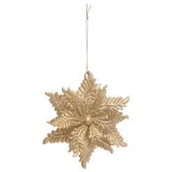 Suspension de Noël (D11 cm) Fleur d'hiver Cuivre pailletée