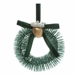 Suspension de Noël (D10 cm) Jolie Couronne Vert sapin