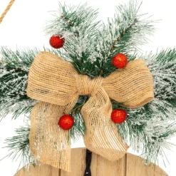 Suspension de Noël en bois (H50 cm) Luge et patins à glace