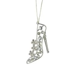 Suspension de Noël en métal (H11 cm) Paris strass Argenté