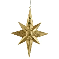 Suspension de Noël en métal (H18 cm) Étoile Venezia Or