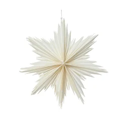 Suspension de Noël en papier (D30 cm) Étoile glacée Blanc